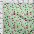 thumbnail image 2 of oneOone Polyester Lycra Mint Fabric Flower & Leaves Watercolor Sewing Fabric By The Yard Printed Diy Clothing Sewing Supplies 56 Inch Wide, 2 of 4