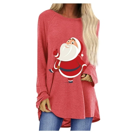 

Women s Print O Neck Loose Long Sleeve T shirt Top Blouse Pullover Ladies Summer Boho T-shirts Sexy Going Out Y2k Trendy Blouses Casual Loose Fit Sweatshirts Girls Cute Graphic Tshirts corset tops