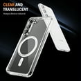 thumbnail image 3 of Magnetic Clear Compatible with Samsung Galaxy S23 Case, Military Grade Drop Tested, Compatible with MagSafe, Shockproof Protective Hard Back Slim Case for Samsung Galaxy S23, Clear, 3 of 7