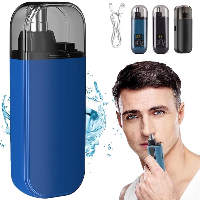 Electric Nose Hair Trimmer for Men Rechargeable Nose Hair Trimmer IPX7 Waterproof Multi-Functional Nose Ear Eyebrow Trimmer