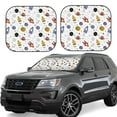 thumbnail image 6 of Kdxio Rocket Planets Print 2-Piece Sun Shade Front Windshield - Foldable Car Front Window Sunshades For Most Sedans Suv Truck, 6 of 6