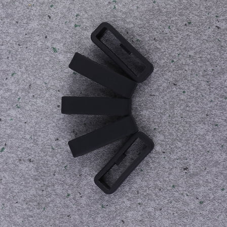 OFFIGAM 5Pcs Black Silicone Watch Band Loop Soft and Sturdy Bands Holder for Watches