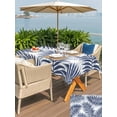 thumbnail image 5 of Outdoor Tablecloth with Umbrella Hole for Patio/Picnic/Party/Camping, Navy Blue Palm Leaves Waterproof Table Cloth Rectangle Table Cover Washable, Summer Botanical Tropical Plants (60"x 102"), 5 of 9