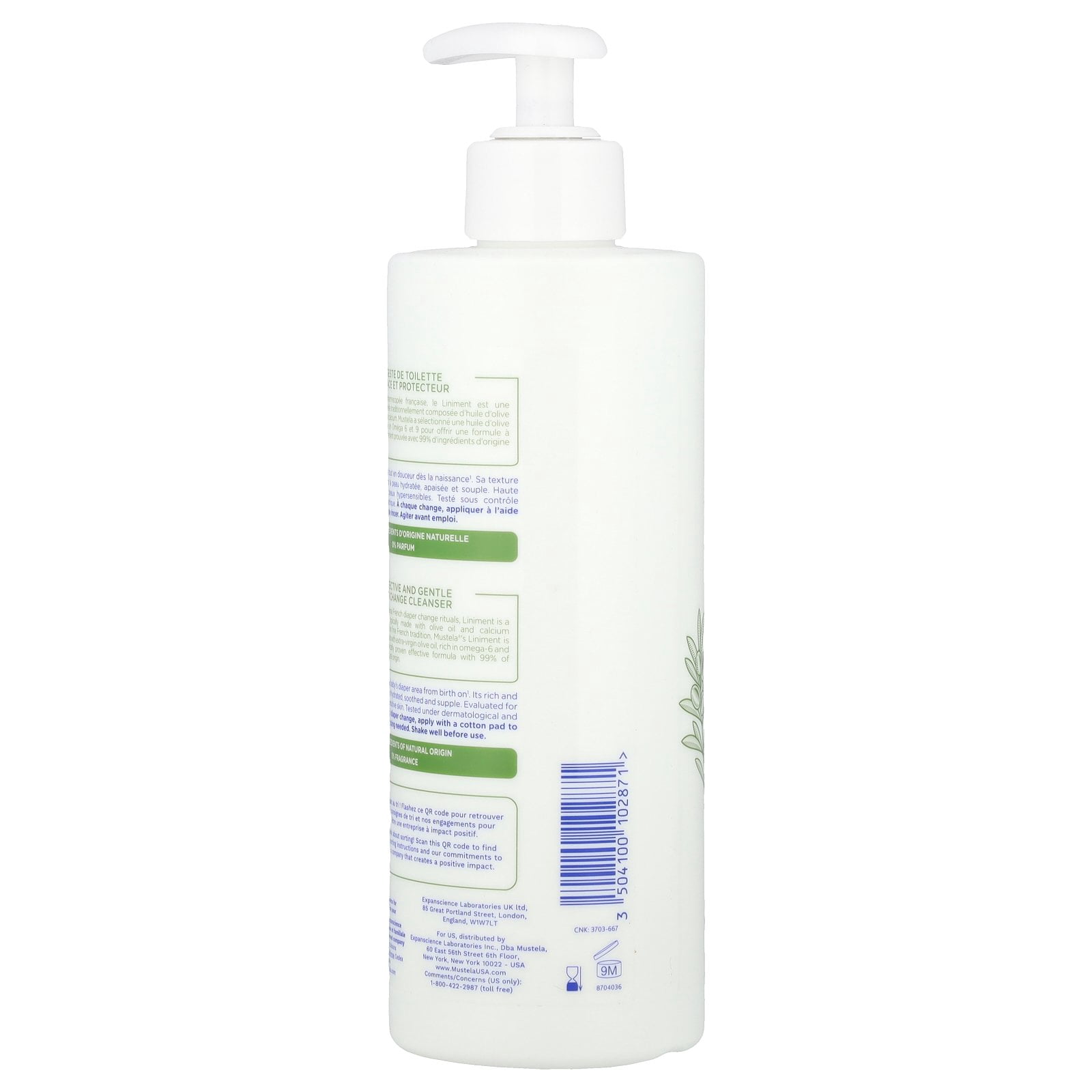 Mustela Baby, Liniment Diaper Change Cleanser, 13.52 fl oz (400 ml)