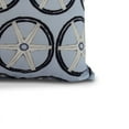 thumbnail image 2 of Simply Daisy, 20" x 20" Nautical Geo Lines, Geometric Print Outdoor Pillow, Blue, 2 of 2