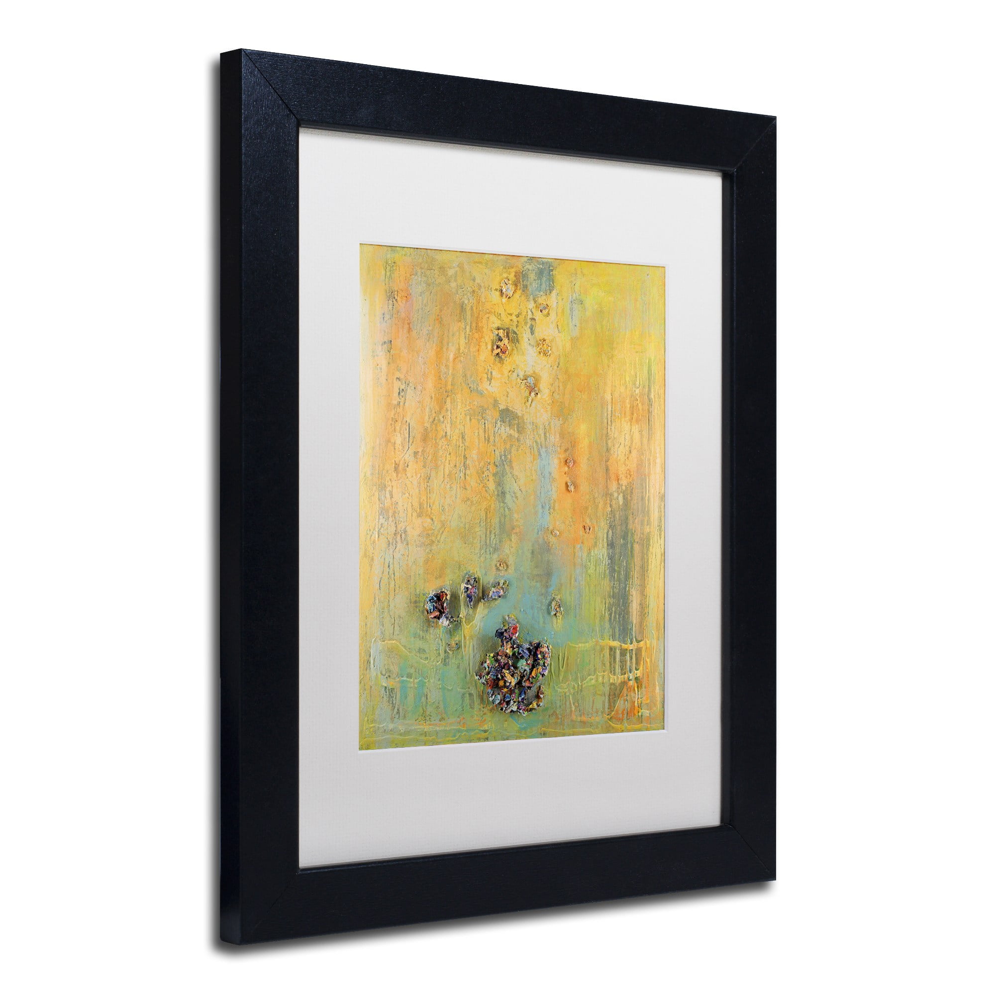 Trademark Fine Art "Tropical Island" Canvas Art by Pat Saunders-White, White Matte, Black Frame