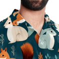 thumbnail image 5 of Squirrel Men's Hawaiian Button Down Short Sleeve Casual Printed Summer Beach Unisex Shirt, 5 of 6
