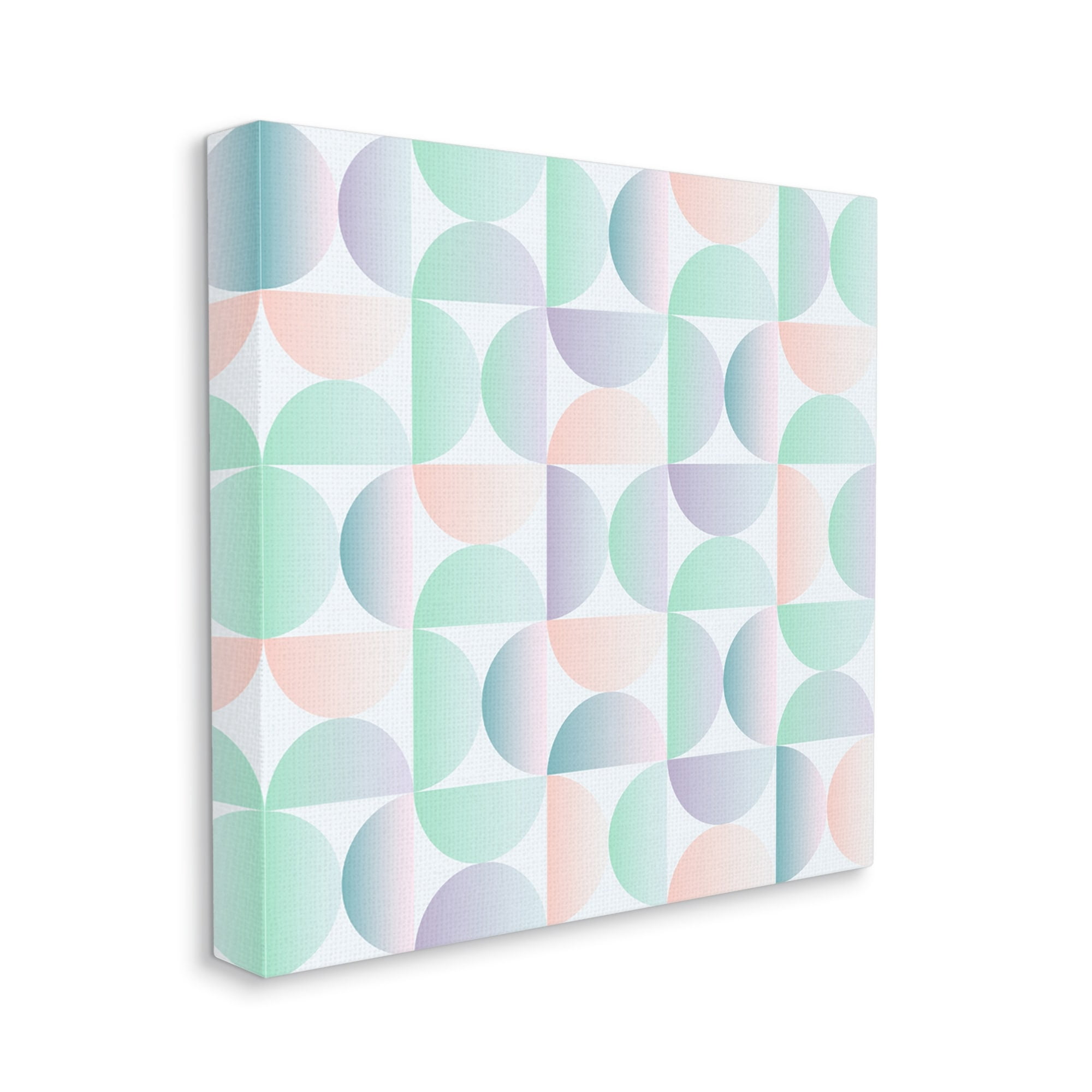 Stupell Industries Retro Pastel Shapes Pattern Abstract Painting Gallery Wrapped Canvas Print Wall Art