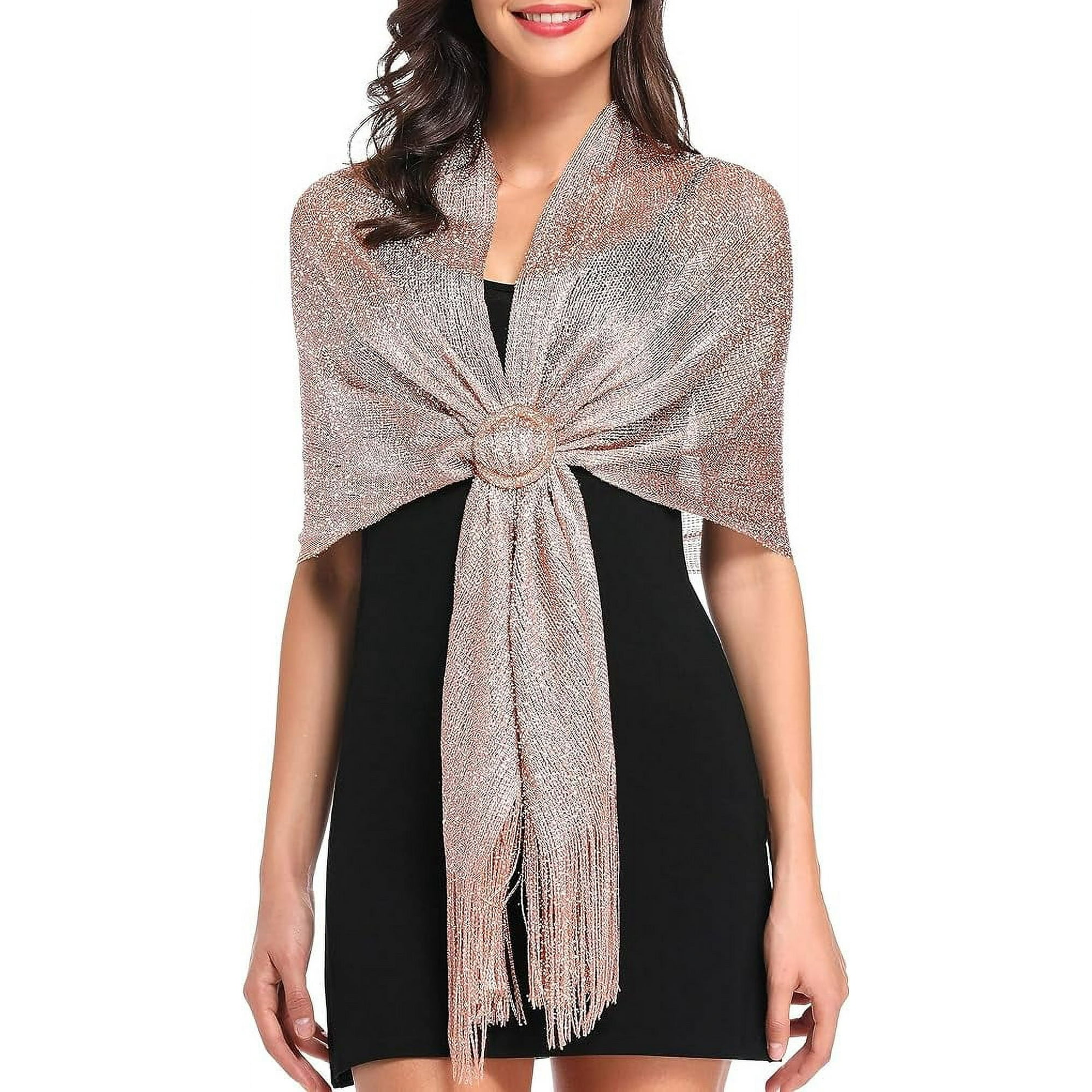 Gold shawls and wraps for evening dresses deals
