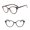Brown, variant on Unisex Retro Eyeglasses Full Frame Flat Lens Glasses For Men and Women PC Material Eyewear Overall Width 138mm Lens