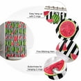 thumbnail image 5 of Extra Long Shower Curtain 72x84 Inch, Red Green Watermelon Shower Curtain Waterproof Bathroom Decor Watercolor Botanical Black White Stripe Fabric Bath Curtain Set Accessories with Hooks, 5 of 6