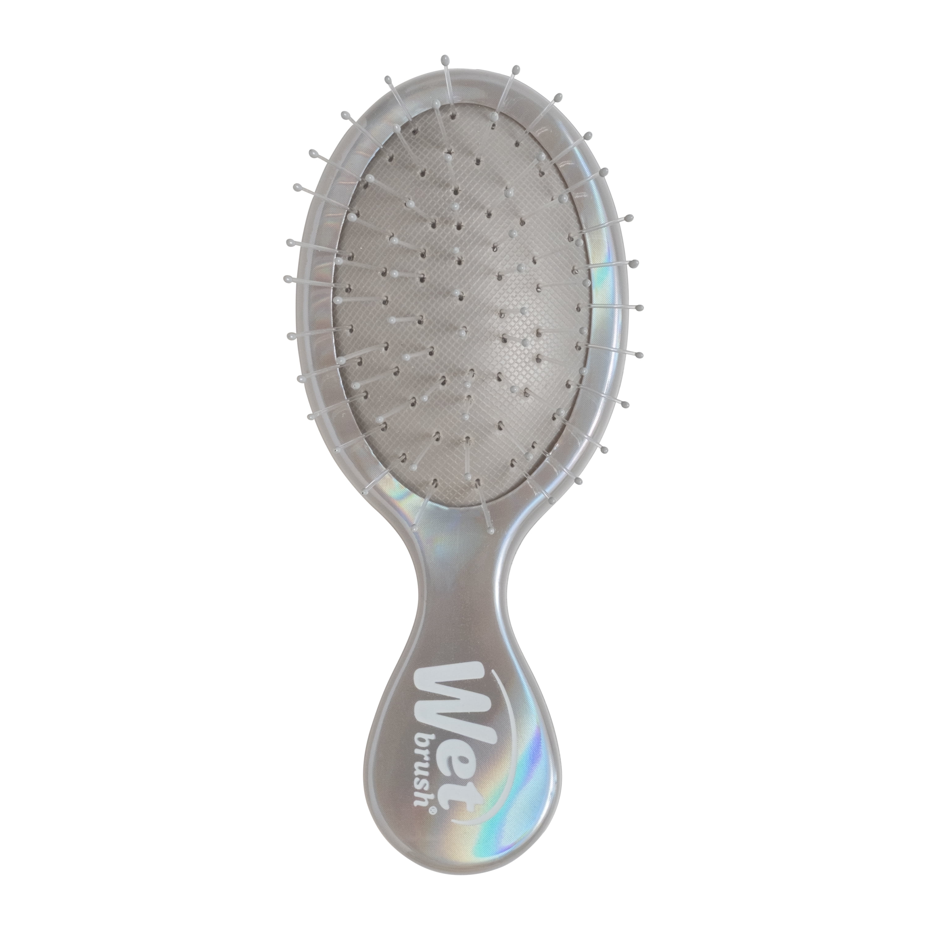 Wet Brush Iridescence Original and Mini Detangler, Hair Brush Duo Gift Set, Chrome