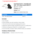thumbnail image 2 of Front Brake Pad Set - Compatible with 2004 - 2014 Subaru Impreza WRX STI 2005 2006 2007 2008 2009 2010 2011 2012 2013, 2 of 2
