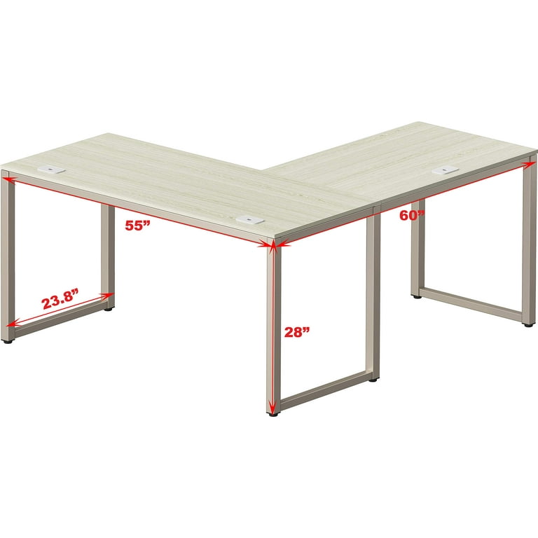 SHW ArtWork L Shaped Desk Gray