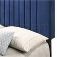 thumbnail image 3 of JERFIT Navy Blue Velvet Upholstered Full Bed, Modern Channel Tufted Headboard with Wooden Legs for Bedroom, 59”W x 81”D, 3 of 3