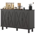 thumbnail image 1 of HOMCOM Armoire de Bar à Café, Buffet Bahut avec Portes de Grange, Tablette Ajustable, 1 of 10