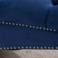 thumbnail image 7 of Tufted Chaise Lounge Indoor, Leisure Accent Chair Upholstered Couch, Modern Chaise Lounge Chair, Tufted Armless Chaise Lounge, for Bedroom Living Room Office, Blue, 7 of 7