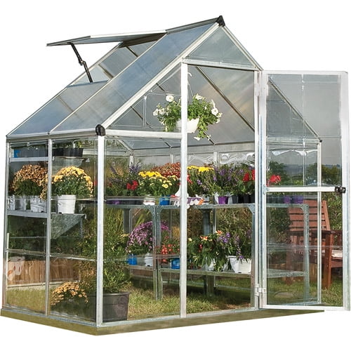 Palram Hybrid Greenhouse, 6' x 4', Silver by Palram