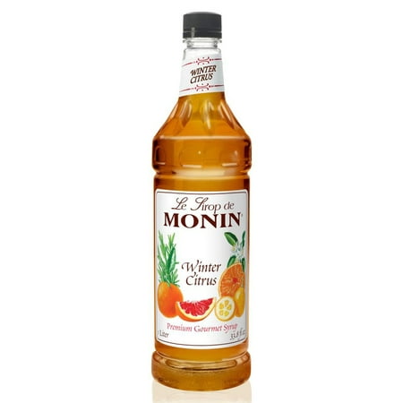 Monin - Winter Citrus Syrup, Blend of Citrus, Honey, Herbs, Great for Iced Tea, Winter Cocktails, and Sparkling Ciders, Gluten-Free, Vegan, Non-GMO, PET Bottle (1