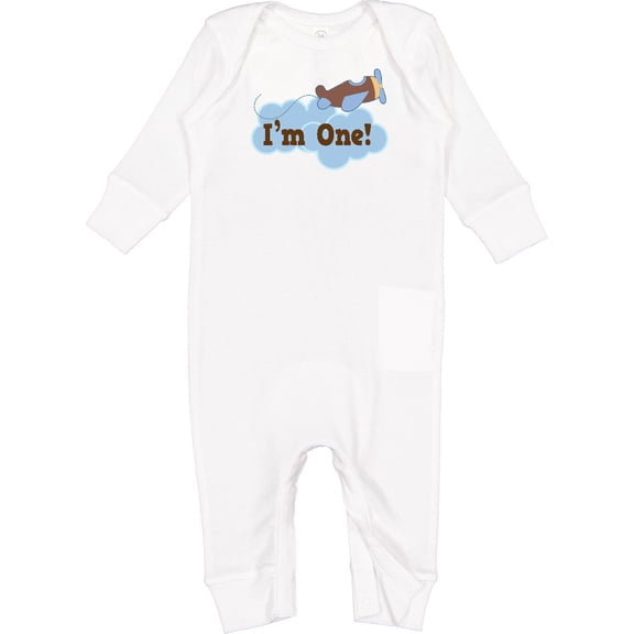 Inktastic 1st Birthday Airplane I'm One Baby Romper Coveralls