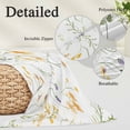 thumbnail image 6 of Yellow Daisy Floral King Size Pillow Cover, Pillowcase Protectors with Zipper, Breathable Decorative Throw Pillow Case Cover, Spring Rustic Botanical Flowers Pillow Shams for Couch Sofa 20x36Inch, 6 of 8