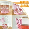 thumbnail image 5 of Pink Bow Clear Drinking Glass Cup, 400ml Romantic Cute Bow Clear Crystal Glass Cups, Champagne Milk Juice Cocktail Weddings Women Coffee Birthday, With Wine Cup Handle, Ice Cup Drinking for MWKY, 5 of 9