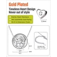 thumbnail image 5 of Just Being Cute Heart Necklaces for Women, White Gold Plated Love Initial G Pendant Necklace Birthday Mothers Day Jewelry Gifts Mom Her Wife Lady Adults Ideas, 5 of 10