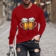 thumbnail image 2 of PuLe Men's Hoodie Men's Fashion Long Sleeve Oktoberfest T Shirt Casual Beer Pub Prints Sports Tops Mens A Shirt Men Shirt, 2 of 5
