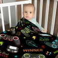 thumbnail image 3 of Gaming Blankets for Boys, Soft Flannel Gamer Throw Blankets, Fluffy Cozy Gamepad Blankets, Warm Fuzzy Video Game Controller Blankets for Kids Toddler Birthday Gifts Sofa Couch Bed Decor,(60"x80"), 3 of 10