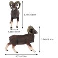 thumbnail image 2 of MasteelfCA 1pc Simulation African Wildlife Model Mini Plastic Animal Model Cognitive Toy (Argali), 2 of 8