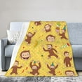 thumbnail image 2 of Curious George Blanket Soft Bed Sofa Throw Cozy Lightweight Birthday Gift 60"*80", 2 of 7