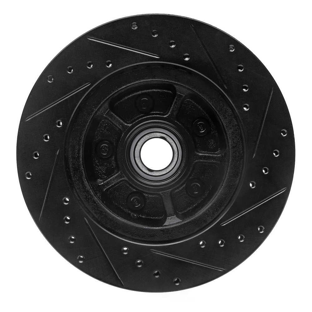 Dynamic Friction Company 633-54008L DFC Brake Rotor - Drilled And Slotted - Black
