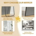 thumbnail image 6 of Mirror Full Length, 64"x21" Floor Mirror with Stand, Aluminum Alloy Frame & Shatterproof Glass Full Body Mirror, Standing Hanging or Leaning Against Wall for Bedroom Closet, 6 of 8