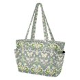 thumbnail image 2 of FORMRS Tote Bag for Women Quilted Large Capacity Travel Work Carry On Shoulder Handbag, Beige Floral, 2 of 7