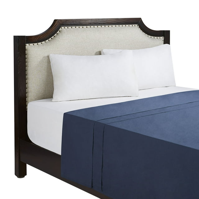 Mainstays Dark Blue Flat Sheet, King