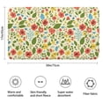 thumbnail image 3 of Pioneer Flower Floral Print Pattern Bathroom Rugs Mat, Non Slip Microfiber Bathroom Rug with Rubber Backing, Soft Mats for Bathroom Floor Tub Shower, 17"x30", 3 of 5