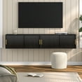 thumbnail image 5 of EYYTHUNG Fluted Nightstand Wall Mounted, Modern Large Floating TV Stand Bedside Cabinet, 5 of 7
