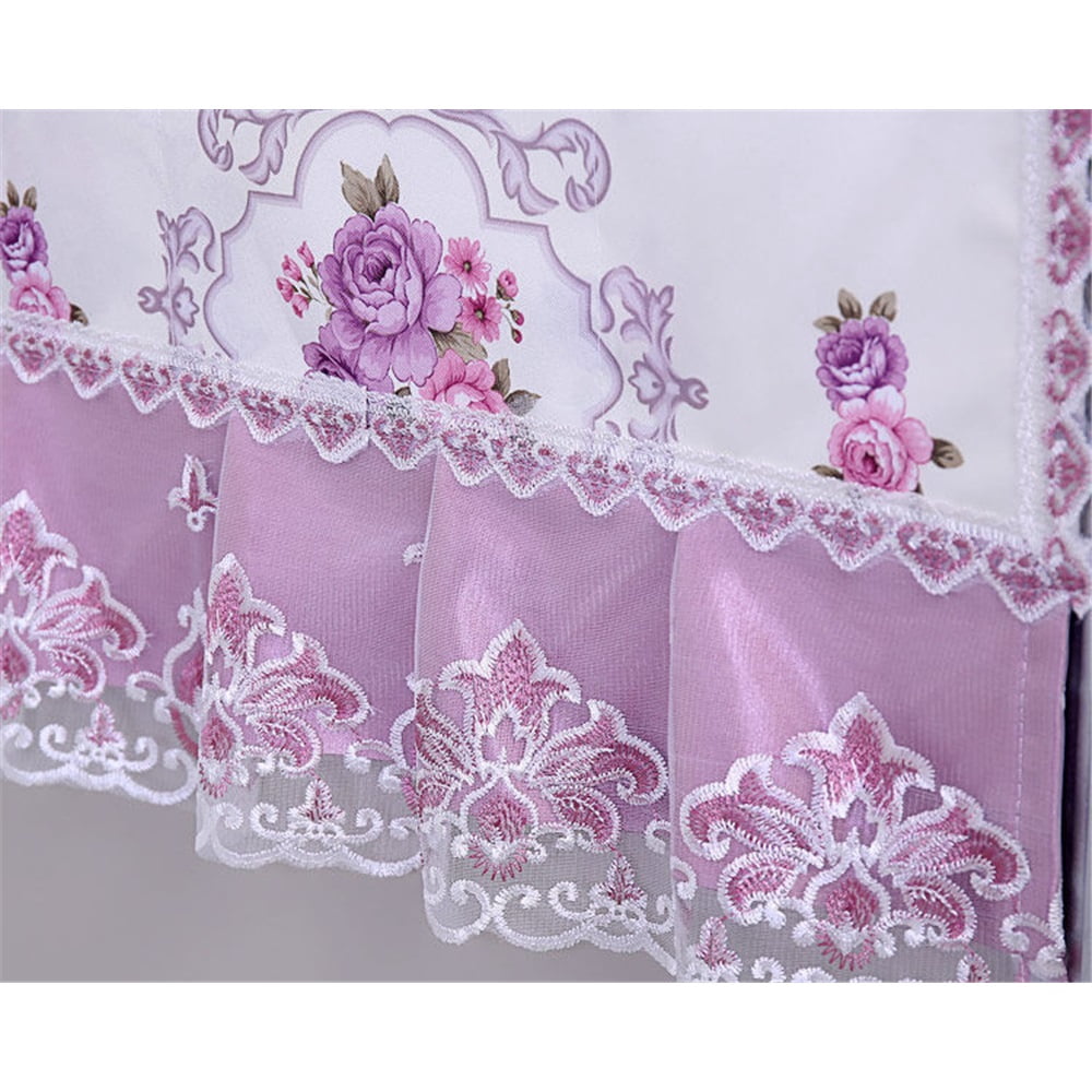 Refrigerator Washing Machine Top Cover Non-slip Fridge Dust Proof Cover Multi-Purpose Washing Machine with Storage Pockets 55*140cm