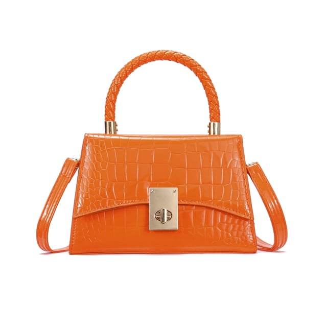 Bandolera JHVYF para mujer, clásica, con forma de cartera, color naranja