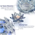 thumbnail image 4 of Portavelas Kolnlala Crystal con forma de flor de loto, color azul, 2 unidades, 4 of 7
