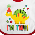 thumbnail image 4 of Inktastic Dinosaur 2nd Birthday 2 Year Old Party Boys or Girls Baby Bib, 4 of 4