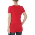 thumbnail image 2 of INC $39 Womens New 1185 Red Lattice Neck Top S B+B, 2 of 2