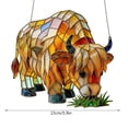 thumbnail image 4 of Cow Window Hanging Decor 2D Flat Acrylic Style Stained Glass Effect Colorful Sunlight Reflector For Windows Sunrooms Porch, 4 of 5