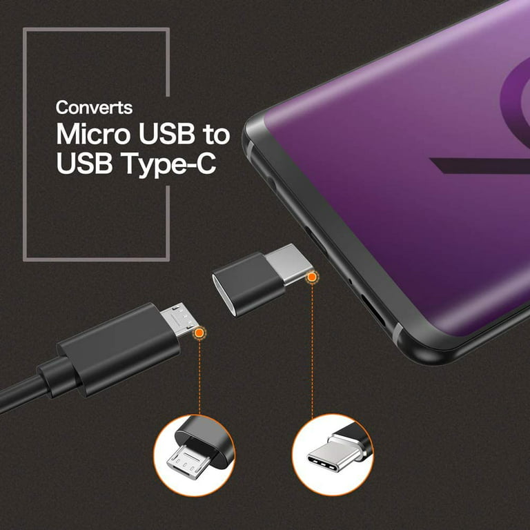 JXMOX USB C to Micro USB Adapter, (4-Pack) Type C