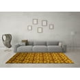 thumbnail image 3 of Ahgly Company Indoor Square Abstract Yellow Modern Area Rugs, 4' Square, 3 of 4