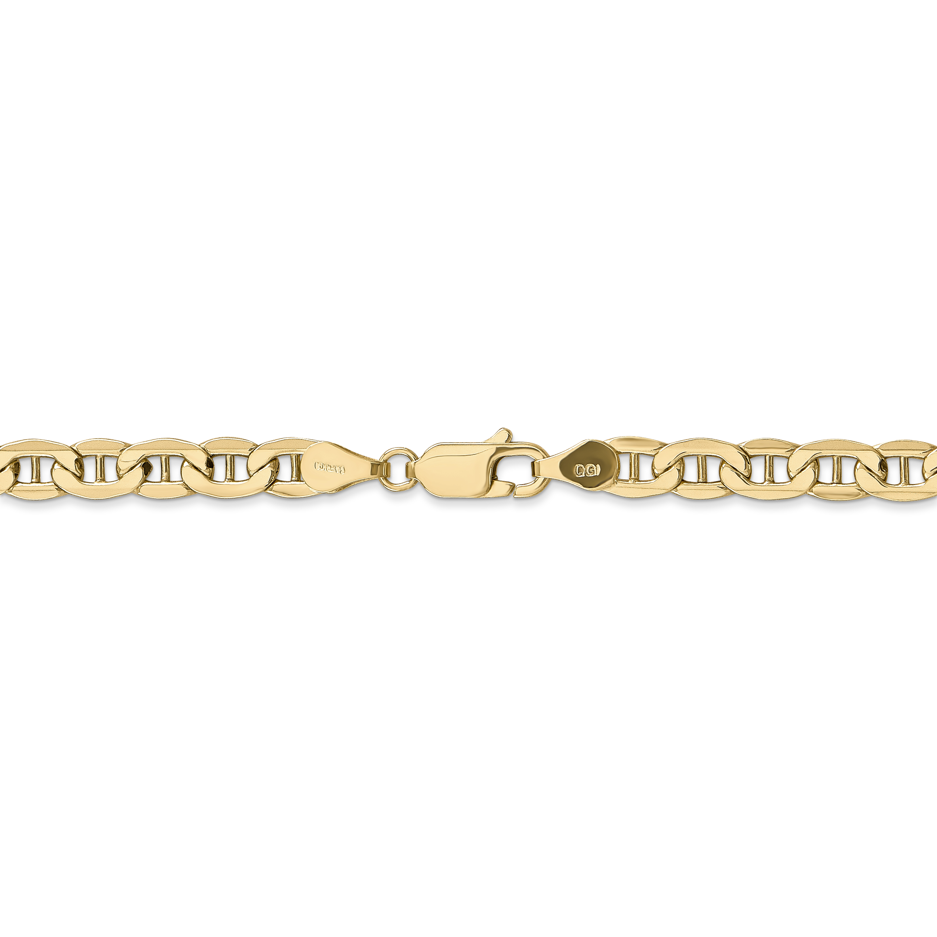 Primal Gold 14 Karat Yellow Gold 4.75mm Semi-Solid Anchor Chain - image 5 of 7