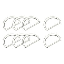 Metal D Rings Buckle, 30 Pack 20mm(0.79") 1.7mm Thick Welded D Rings Buckle, Silver Tone