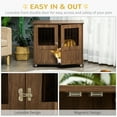 thumbnail image 4 of PawHut Dog Crate, Pet Cage Kennel, w/ Wooden Top, Windows, for Medium Dogs, 4 of 9