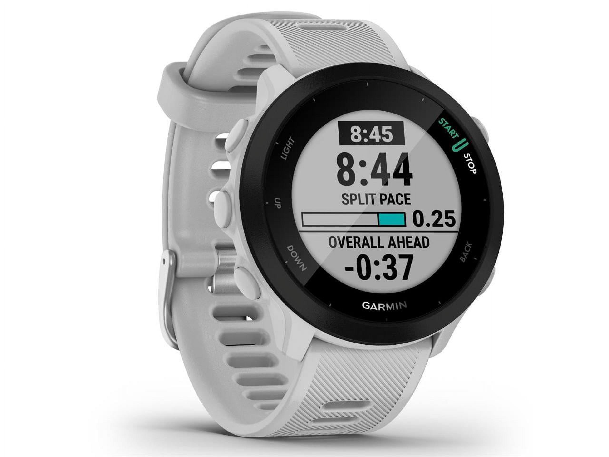Garmin Forerunner 55, GPS Running Watch with Daily Suggested Workouts, Up to 2 weeks of Battery Life, White - image 3 of 5