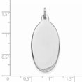 thumbnail image 2 of Sterling Silver Oval Front/Satin Back Disc Charm Pendant, 2 of 2